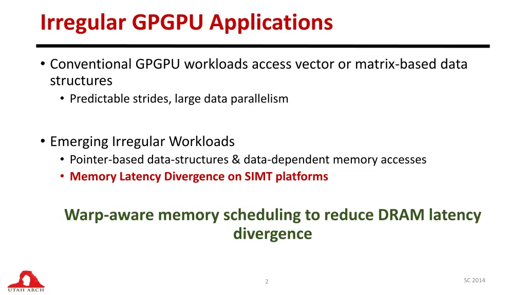 irregular gpgpu applications