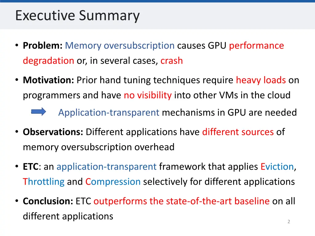 executive summary