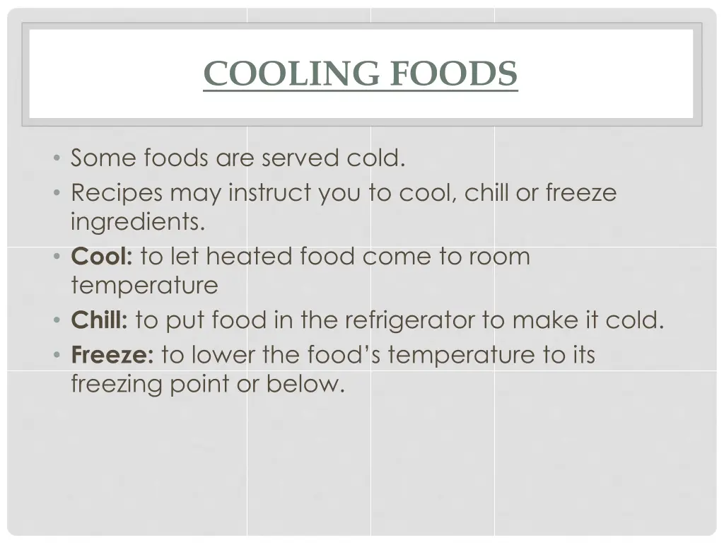 cooling foods