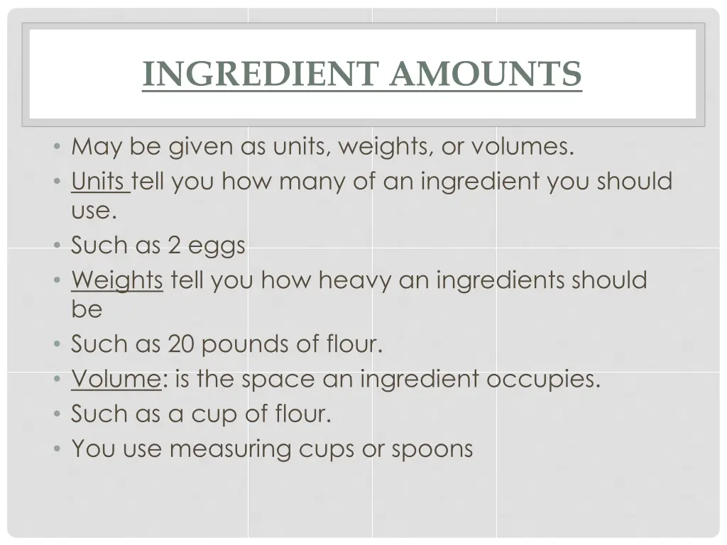 ingredient amounts