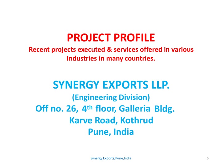 project profile recent projects executed services