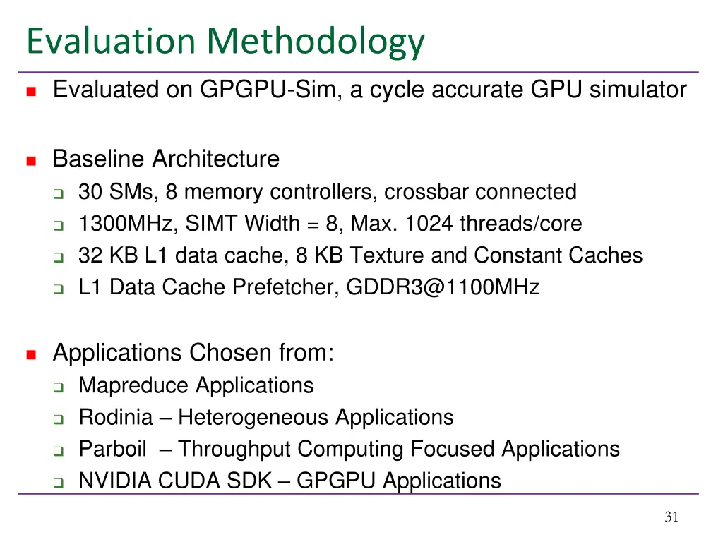 evaluation methodology