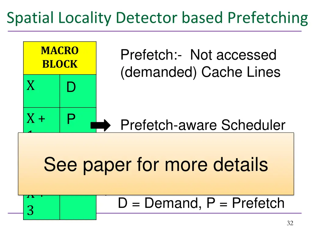 spatial locality detector based prefetching