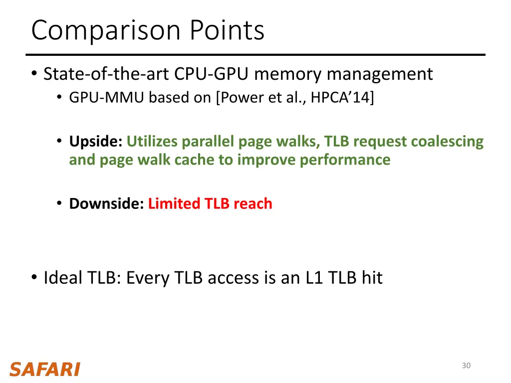 comparison points