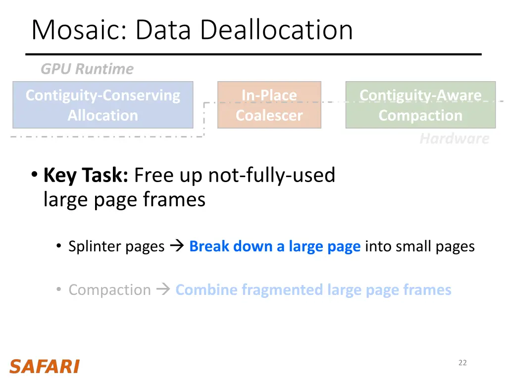 mosaic data deallocation