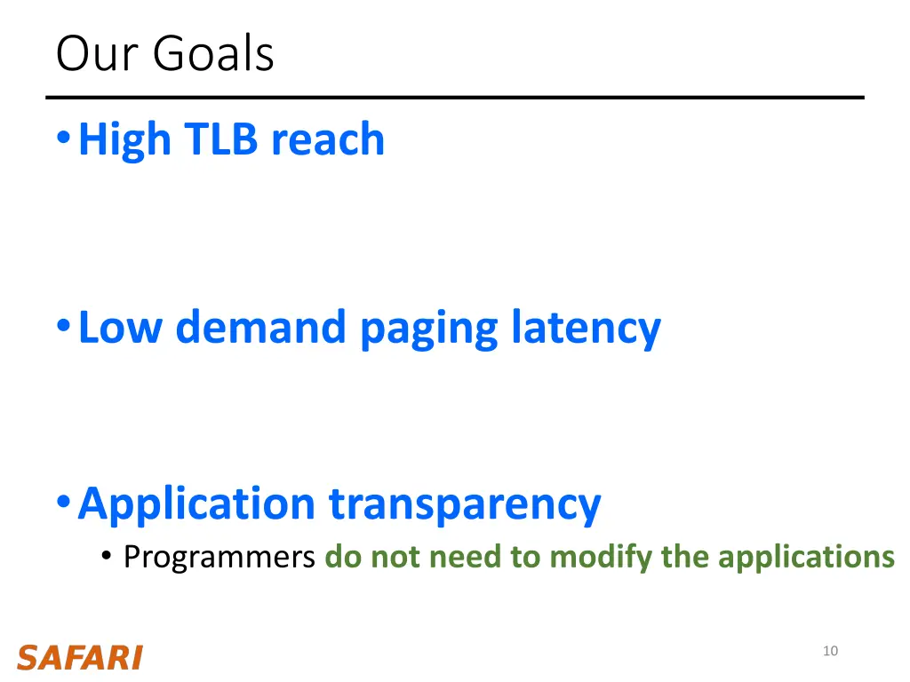 our goals high tlb reach