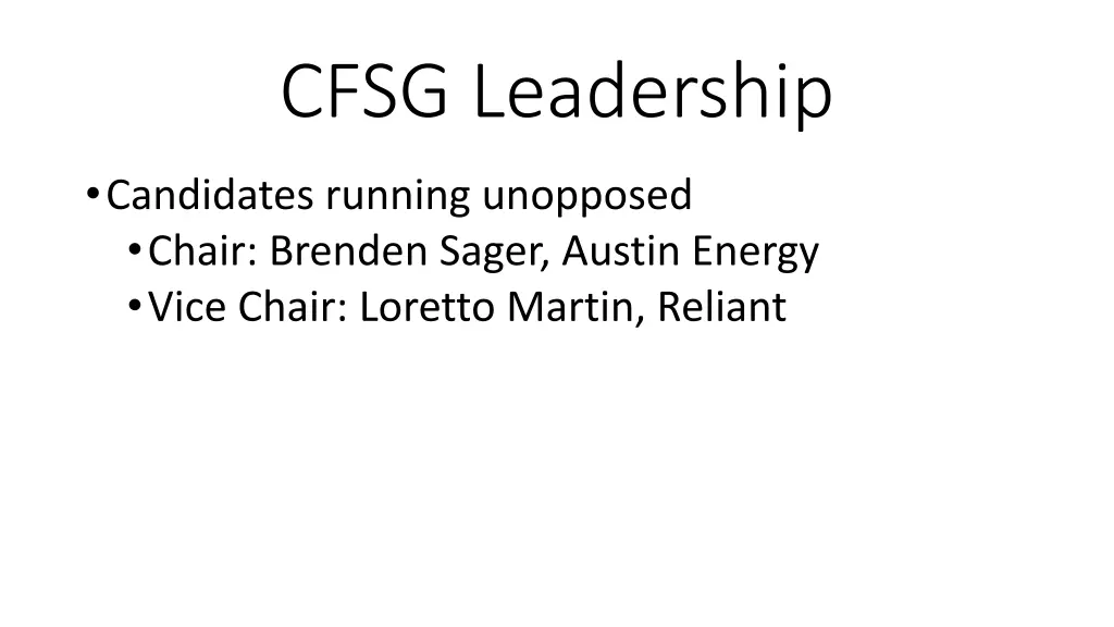 cfsg leadership