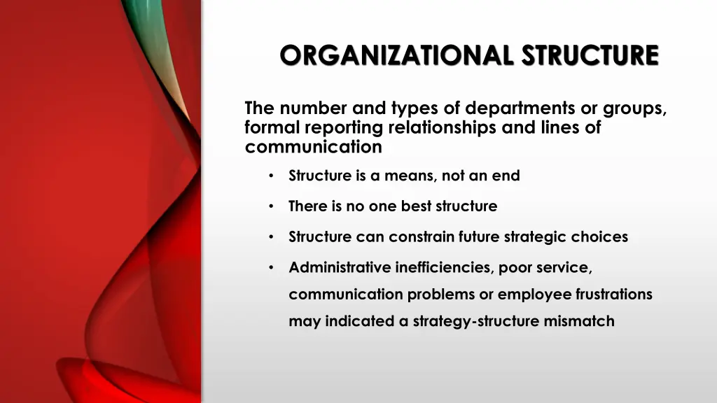 organizational structure