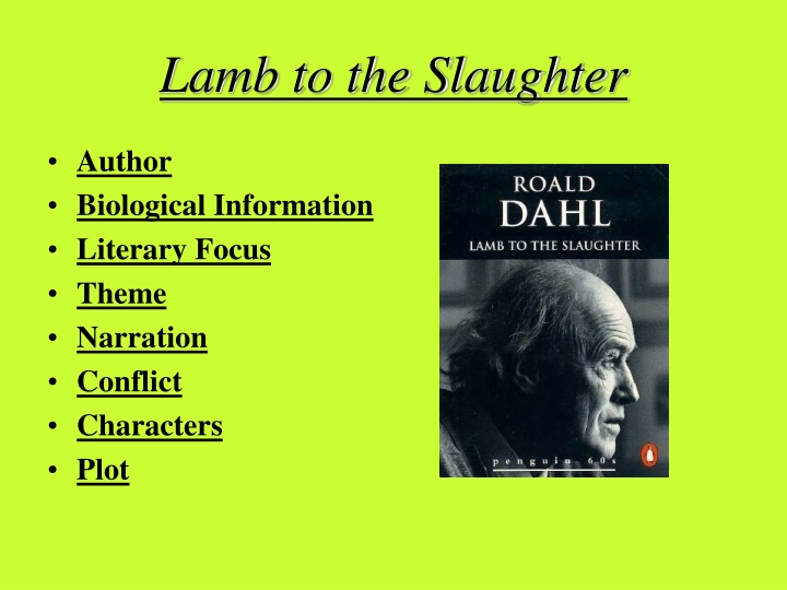 lamb to the slaughter