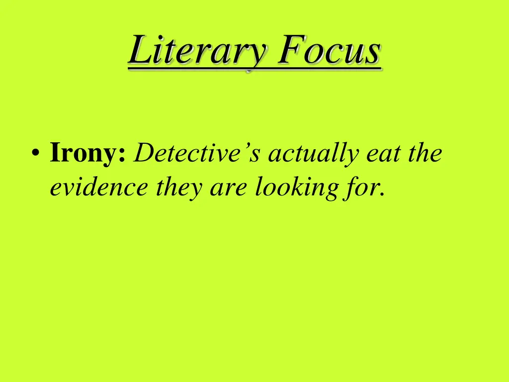 literary focus