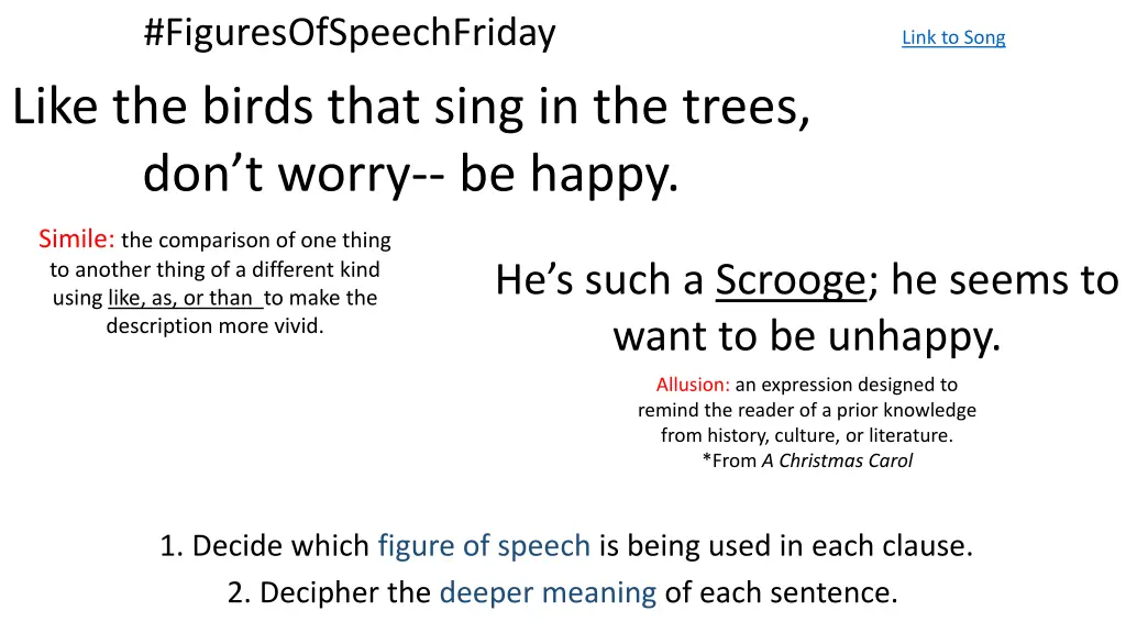 figuresofspeechfriday like the birds that sing