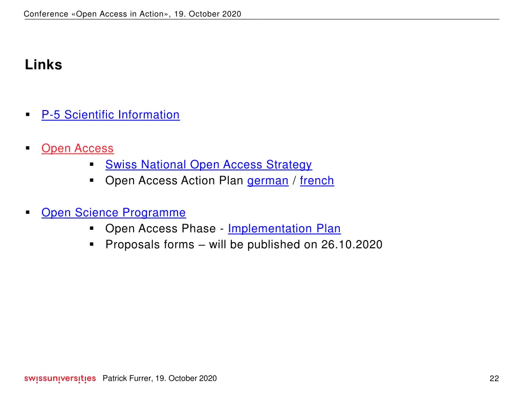 conference open access in action 19 october 2020 21