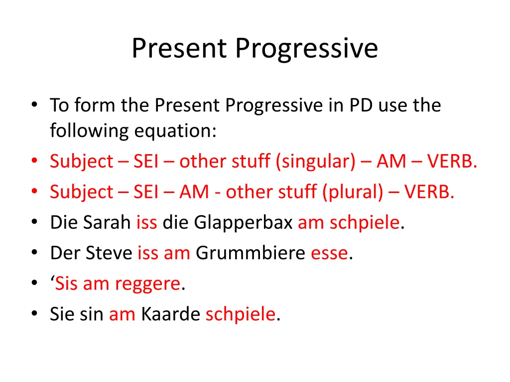 present progressive 3