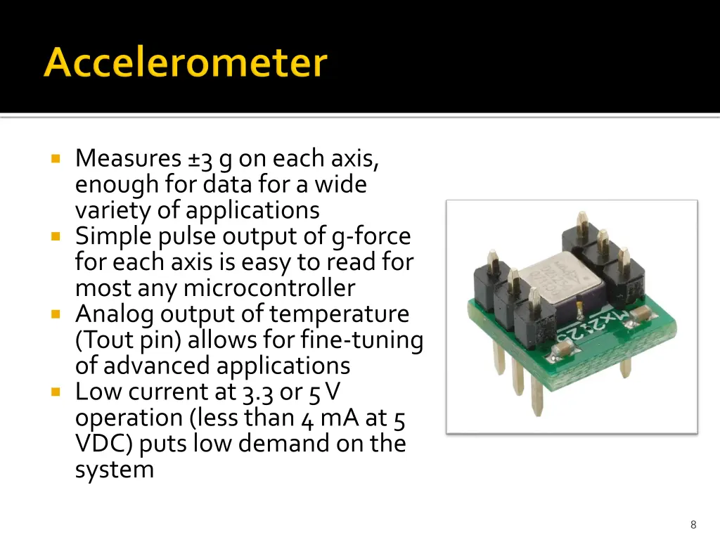 measures 3 g on each axis enough for data