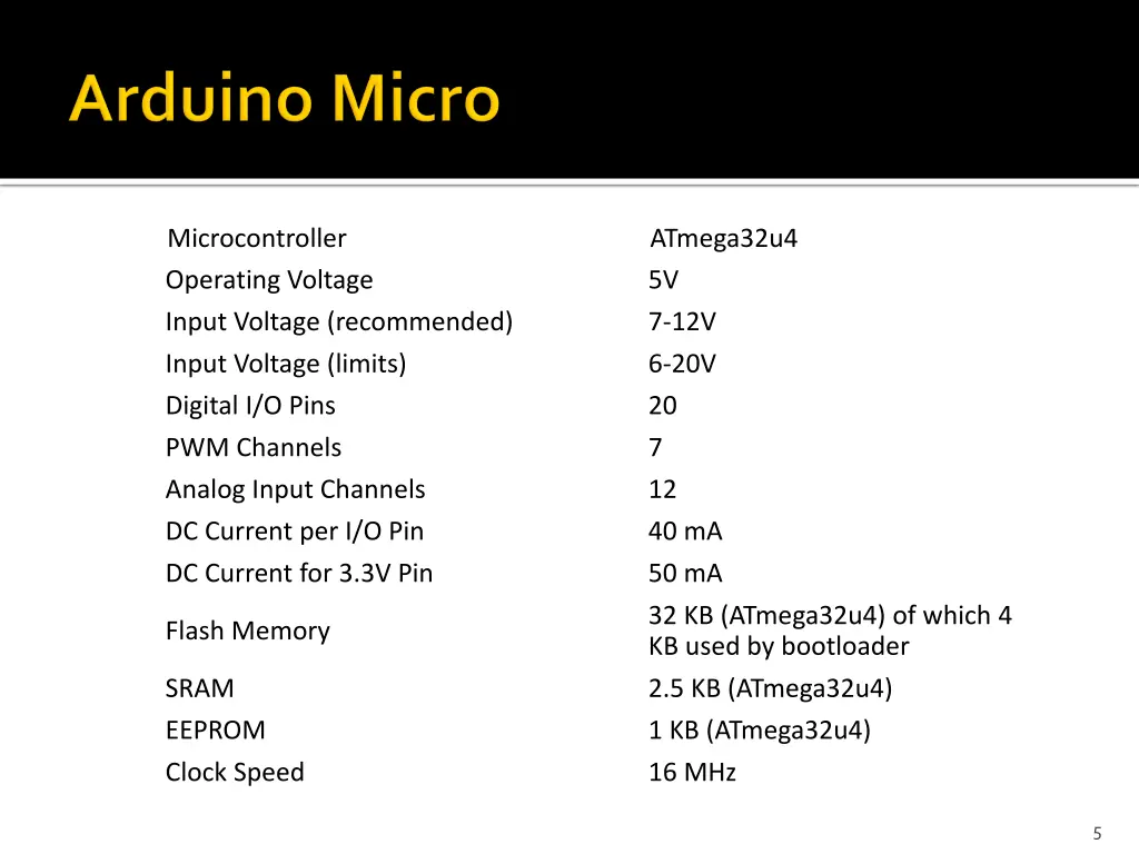 microcontroller operating voltage input voltage