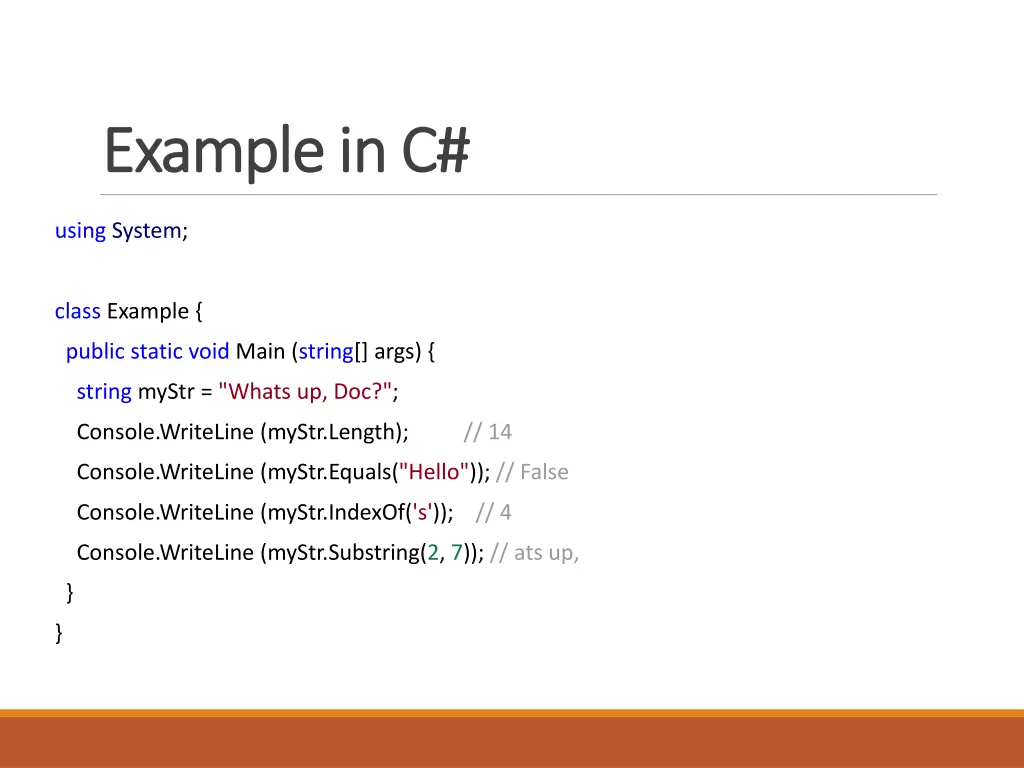 example in c example in c