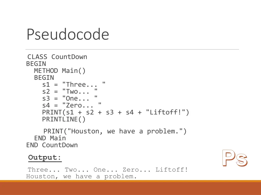 pseudocode