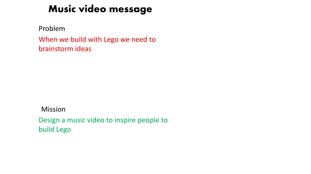 music video message