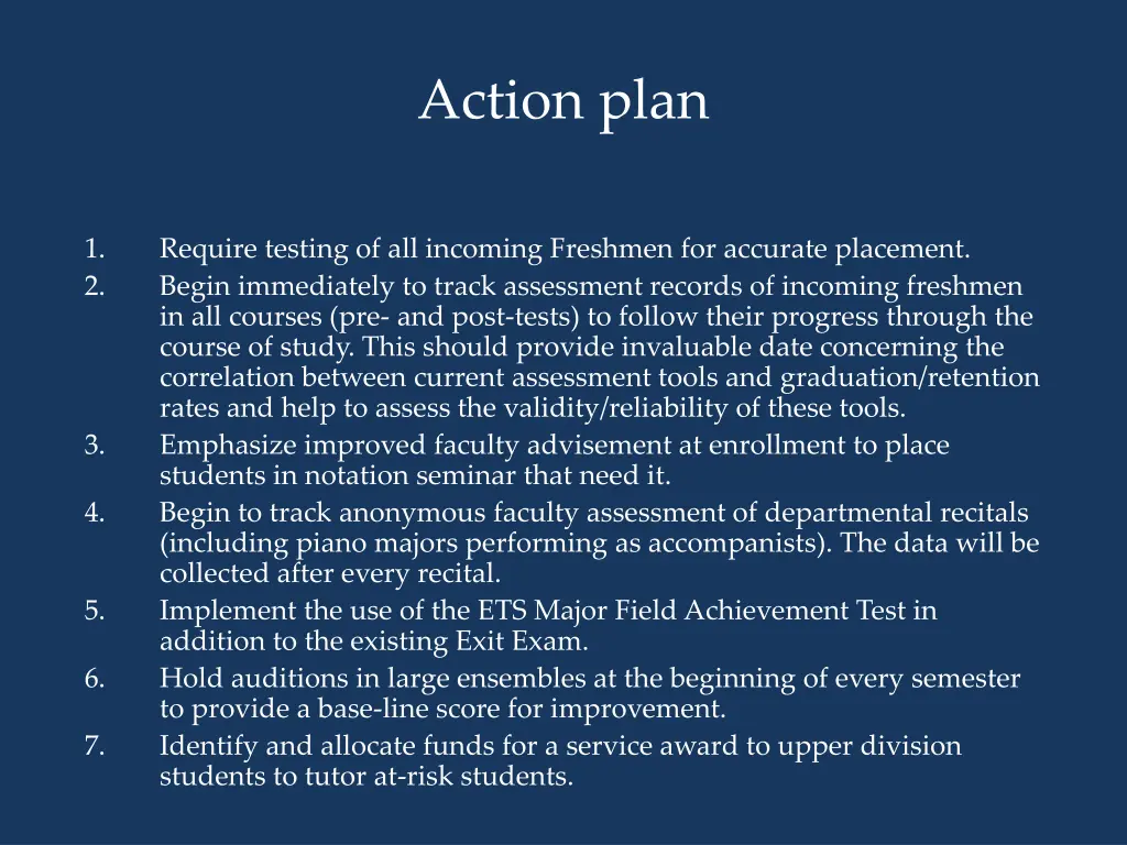 action plan