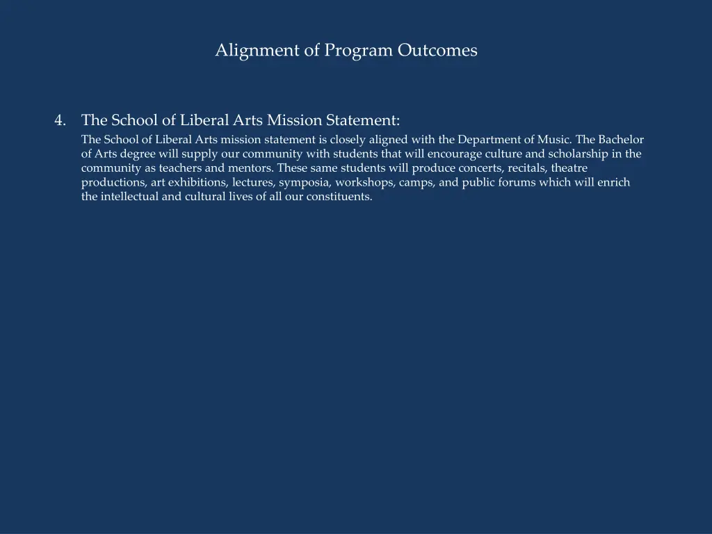 alignment of program outcomes 1