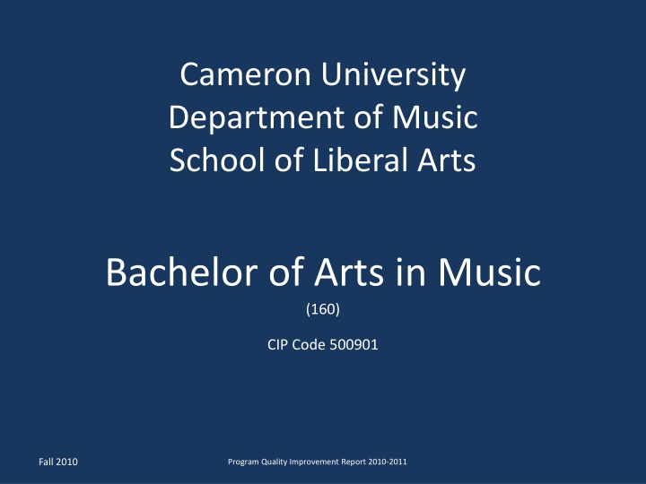 cameron university department of music school