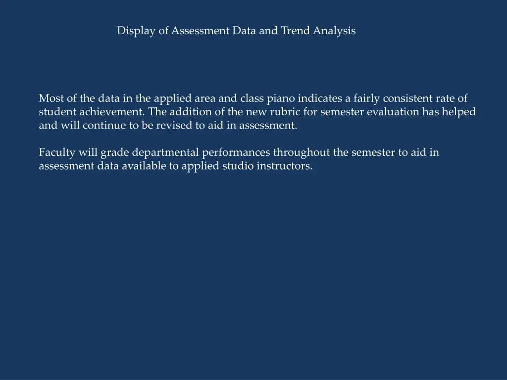 display of assessment data and trend analysis 9