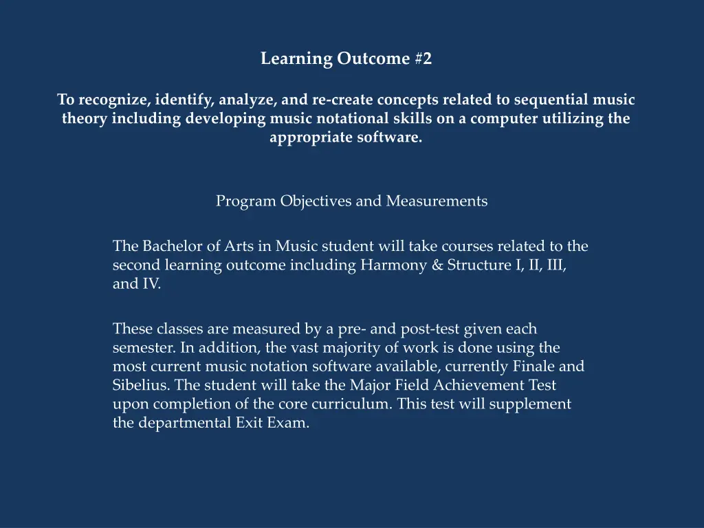 learning outcome 2