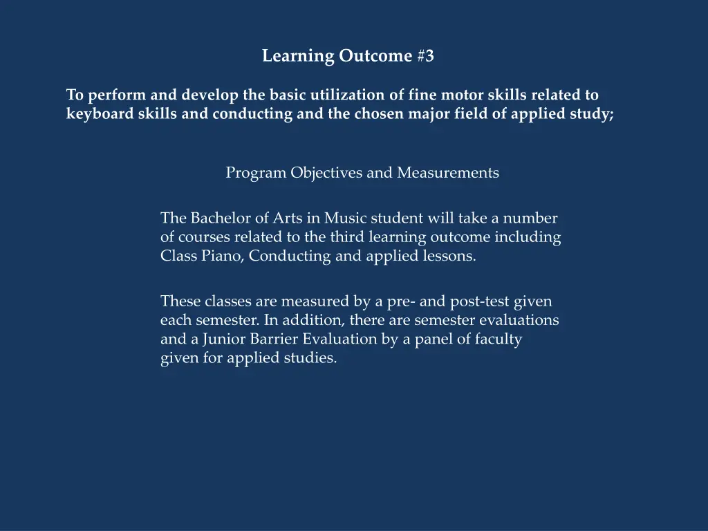 learning outcome 3