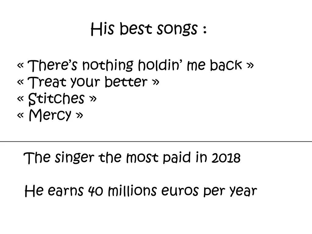 his best songs