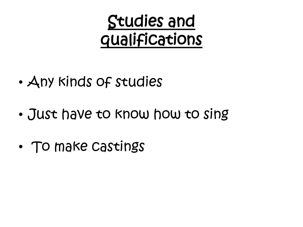 studies studies and qualifications qualifications