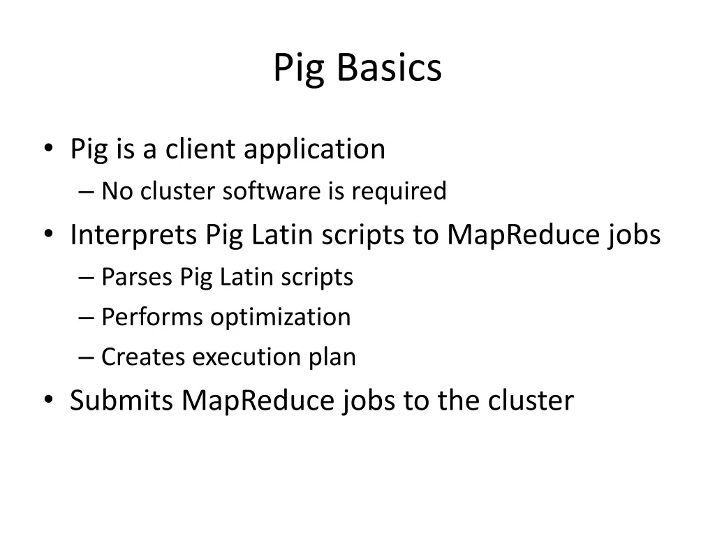 pig basics