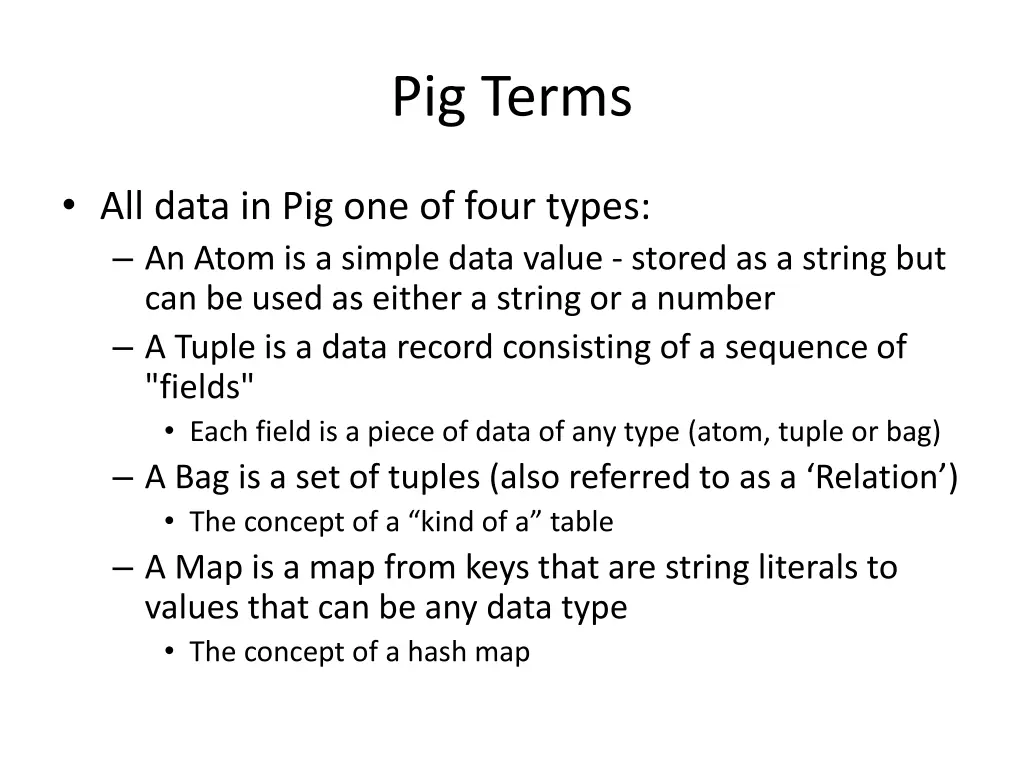 pig terms