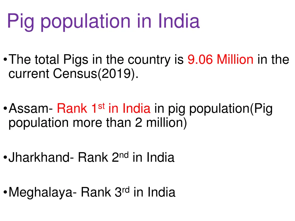 pig population in india