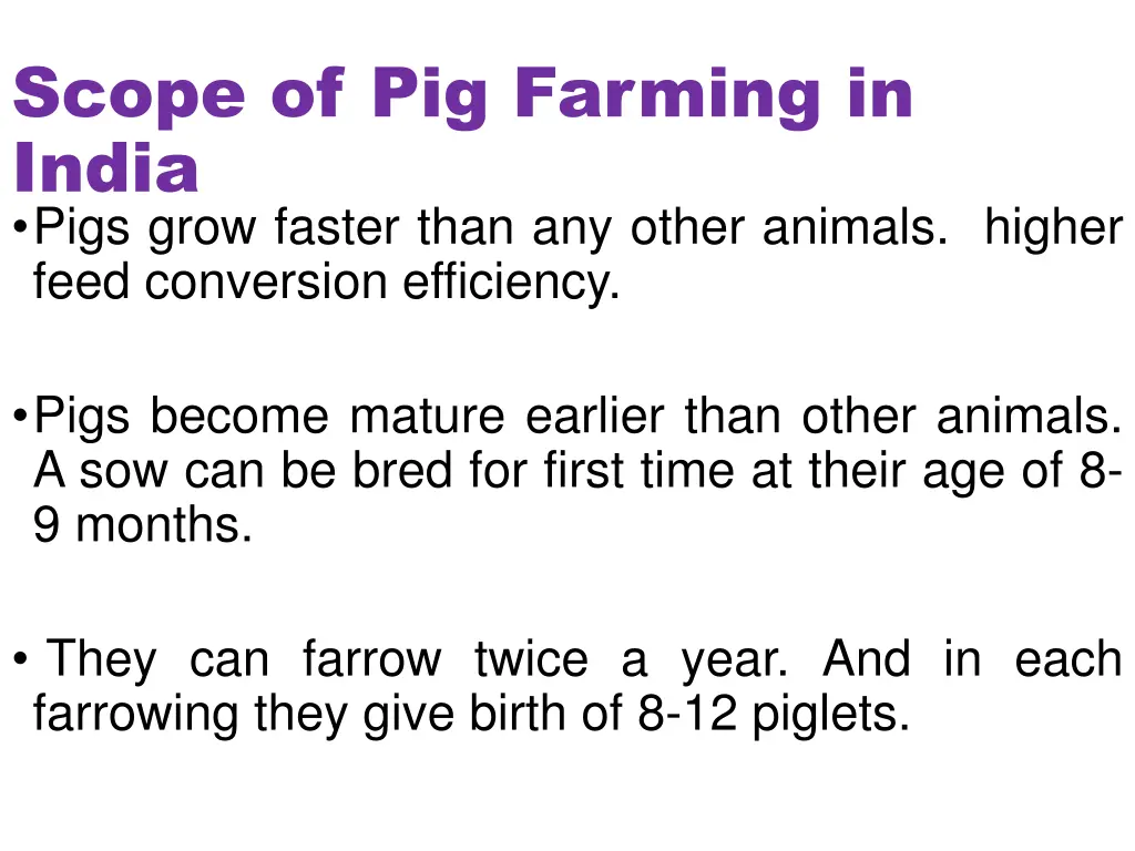 scope of pig farming in india pigs grow faster