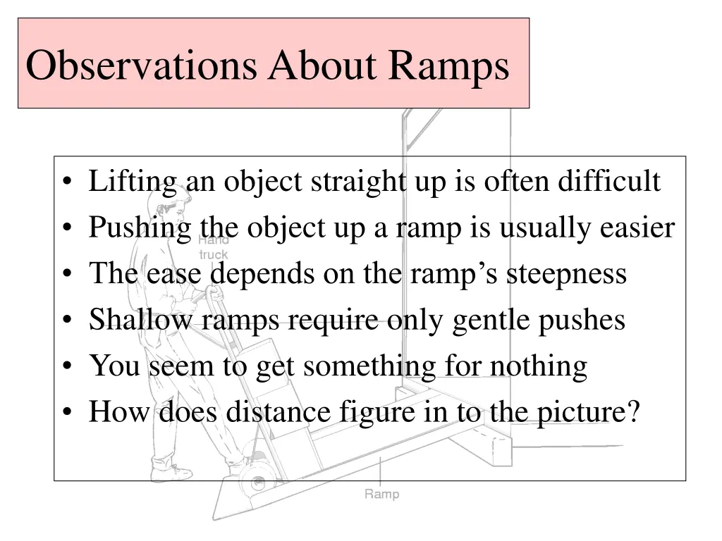 observations about ramps