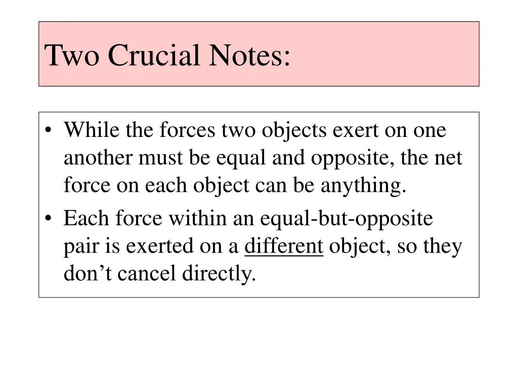 two crucial notes