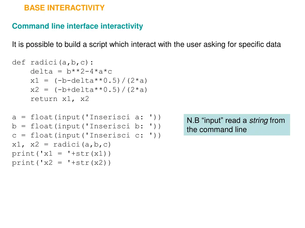 base interactivity