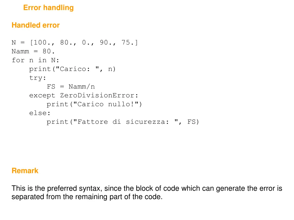 error handling 2