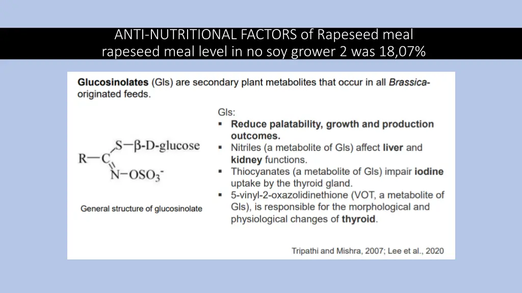 anti nutritional factors of rapeseed meal