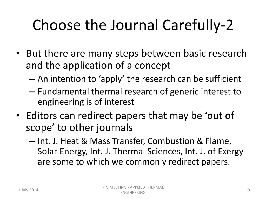 choose the journal carefully 2