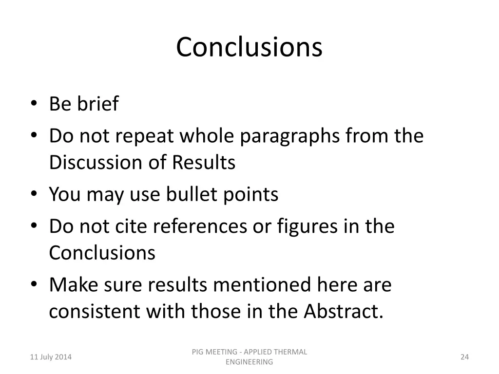 conclusions