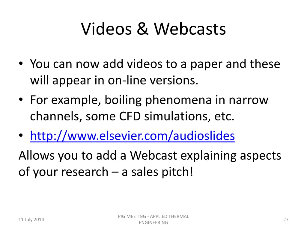 videos webcasts