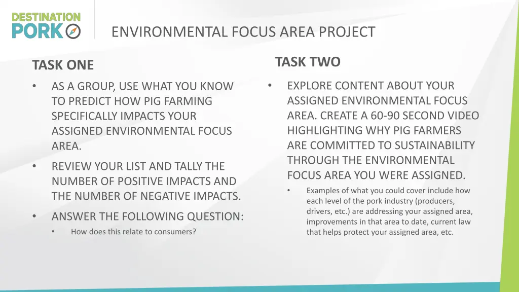 environmental focus area project