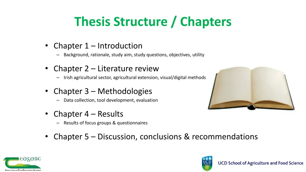 thesis structure chapters