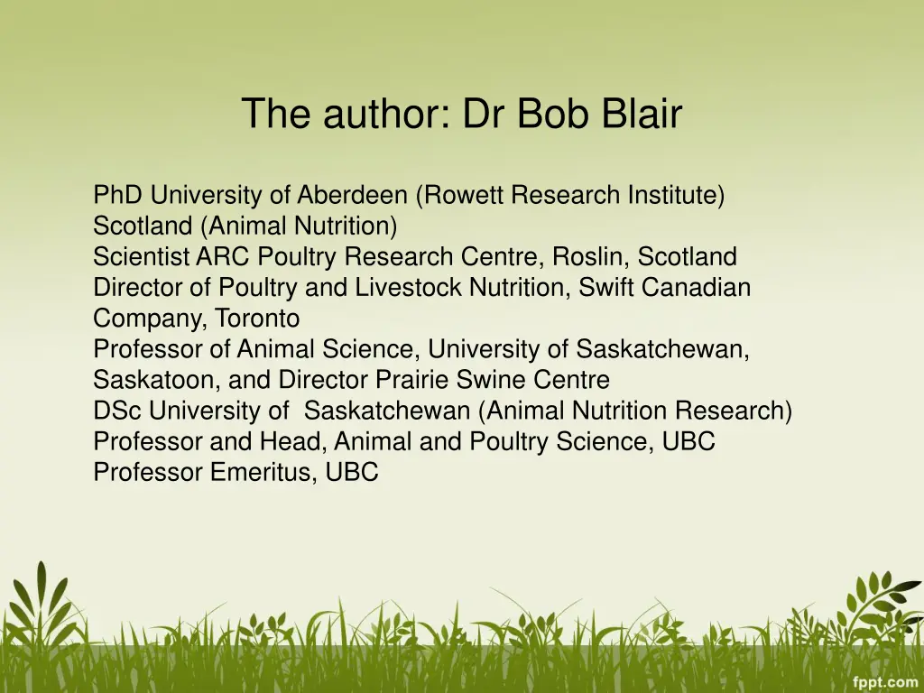 the author dr bob blair