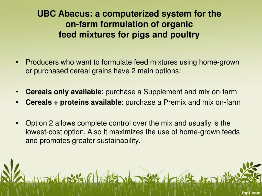 ubc abacus a computerized system for the on farm