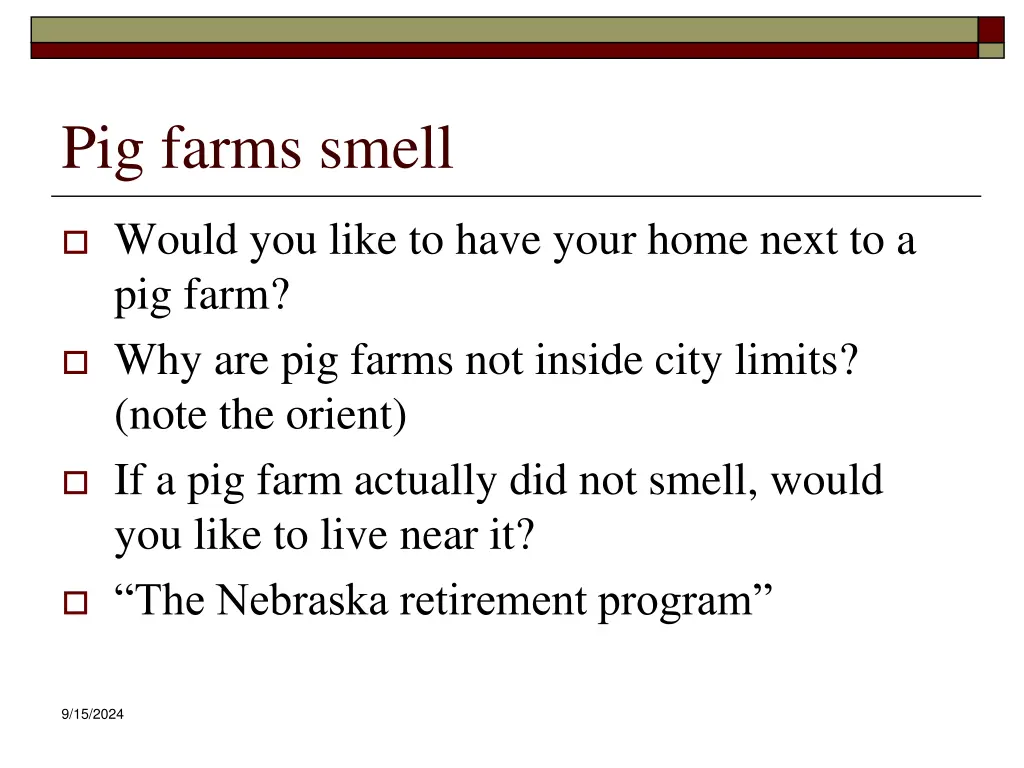 pig farms smell