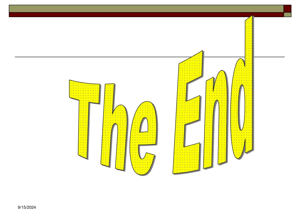 the end