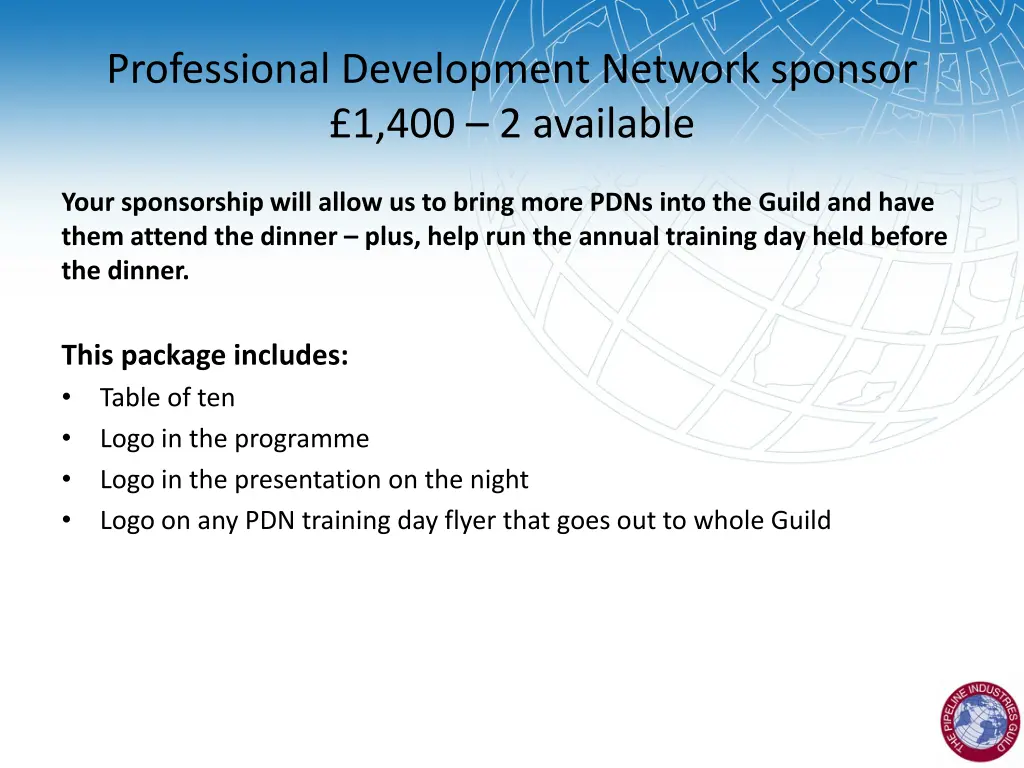 professional development network sponsor