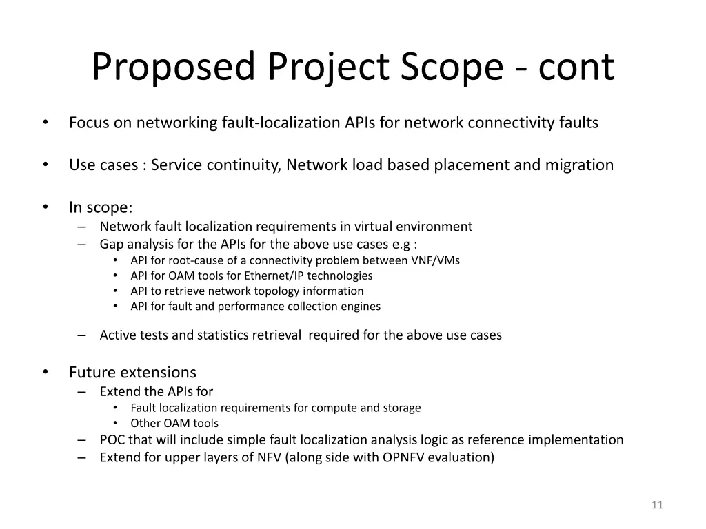 proposed project scope cont